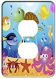 Ocean Wonders Sea Life Outlet Wall Plate Cover by Ocean [並行輸入品]