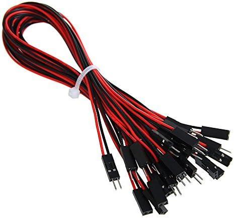 2 Pin Dupont Cables Wires Male to Female 300 mm Length for Arduino Development Board Pack of 10 Pieces