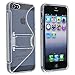 Leegoal Clear S-Line Wave Design TPU Bumper Gel Shell Back Case Cover Skin with Stand for iphone 5 5G 5th