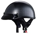 THH T69 Carbon Design Half Shell DOT Approved Motorcycle Helmet - M # carbon fiber motorcycle helmets Black Friday sale