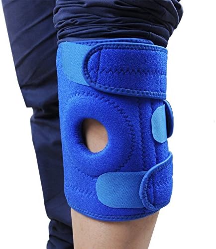 Vitopeak Adjustable Neoprene Knee Brace Patella Stabilizer Support Strap for Arthritis, ACL, Meniscus, Running, Basketball (Blue)