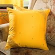 Yellow Sari Cushion Covers / Saree Pillow covers 16 X 16 Inches