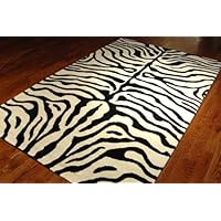 Safavieh Soho SOH435A Black and White Zebra 8' 3 x 11' Handmade Area Rug