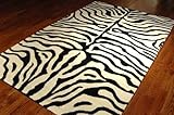 Safavieh Soho SOH435A Black and White Zebra 8' 3 x 11' Handmade Area Rug