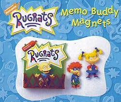 4-Piece Rugrats Memo Buddy Magnet Set: w/NotePad Holder, Tommy, Chuckie & Angelica Magnets