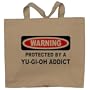 WARNING PROTECTED BY YU-GI-OH ADDICT Totebag (Cotton Tote / Bag)