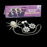 Lot de 2 boucles d'oreilles + collier araignée