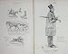 1912 Antique Sketch Man Harrow Horse Sheppard Hobson