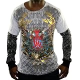 CHRISTIAN AUDIGIER Ed Hardy Winged Reptile Mens Long Sleeve T-Shirt