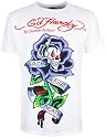 Ed Hardy T-Shirt "Black Rose" für Herren Weiß