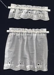 Dollhouse Miniature Choo Choo Train White Curtains