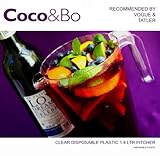 from Coco & Bo 2 x Coco&Bo Large Pitcher - Disposable Clear Plastic 1.4 ltr - Ideal for Pimms, Punch, Margarita or Sangria - Cocktail Party Accessories