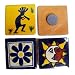  Hand Painted Talavera Mini Magnetic Tiles, Assorted Set of Three, Style B