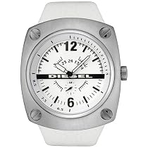 Diesel DZ1229 Gents White Leather Strap Watch