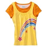 Girls’ Circo® Yellow Short-Sleeve 2-fer Rainbow Star Tee
