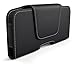 Bomea Galaxy S6, S6 Edge Belt Case, Bomea Premium Leather Belt Holster Case with Belt Clip and Loops for Samsung Galaxy S6, S6 Edge Cell Phone (Fits Phone w/Other Case On) Black
