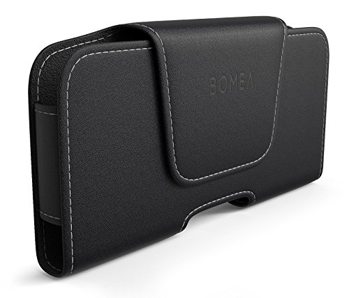 iPhone 6 6s Holster, Bomea Leather Apple iPhone 6 / 6s Belt Case with Clip and Loops, XL Size Cell Phone Belt Holster Clip Pouch for iPhone 6 6s with Otterbox Case Lifeproof or Mophie Battery Case On