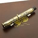 【中古】 Montegrappa モンテグラッパ 万年筆 アニマリア ゴールド M