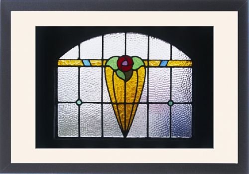 Framed Prints of Art Deco Stained Glass from Mary Evans