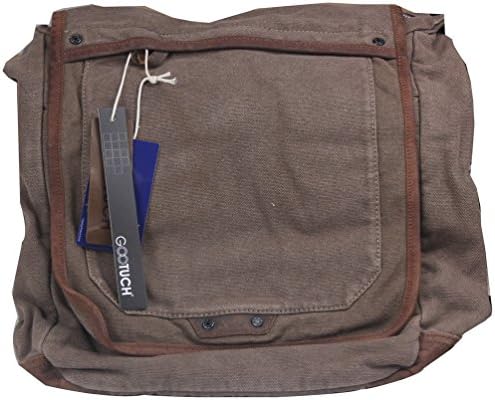 GOOTUCH Canvas Vintage Messenger Bag Military Shoulder Crossbody Bag Bookbag 14-Inch Laptop Bag Working Bag Travel Bag Casual Bag (Cofe)