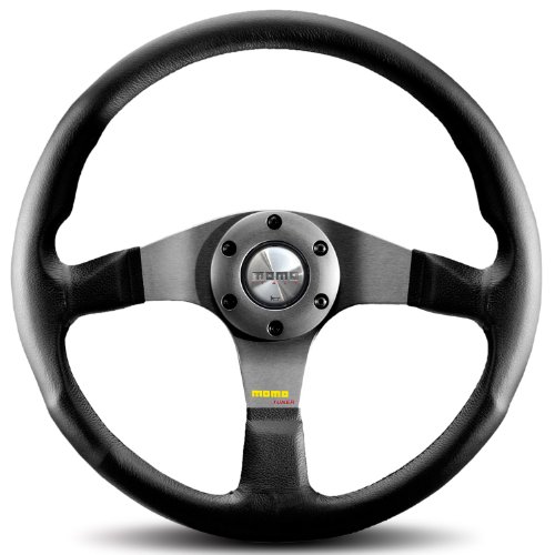 Momo TUN35BK0S Tuner Silver 350 mm Leather Steering Wheel