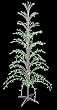 6' Green Lighted Christmas Cascade Twig Tree Outdoor Yard Art Decoration