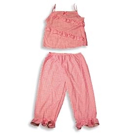 Dream Apparel – Girls Tank Pajamas, Fuschia, White