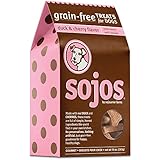 Sojos Grain Free Duck & Cherry Natural Crunchy Dog Treats, 10-Ounce Box