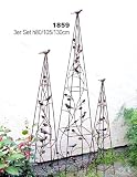 Pyramide Rankhilfe Metall 3er Set 80, 105, 130cm
