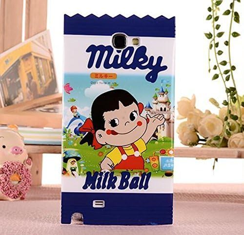 Soft TPU Case for Samsung Galaxy NOTE2 N7100, Clear Unique Milky Candy Wrapper Design Japanese Cartoon Kawaii Style Girls Boy Kids Original Gift Box Fun Creative Cute Lovely Novelty Soft TPU Case For Samsung Galaxy NOTE2 N7100 (White Girl)