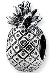 Reflection Beads Silver Pineapple Food Bead