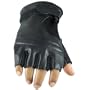 Leather Gloves - Mens Fingerless Leather Gloves with Mesh GL2092