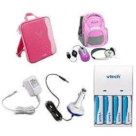 Vtech InnoTab Power and Travel Pack: InnoTab Power Adapters and Carrying Cases: Pink:  Toys &amp; Games