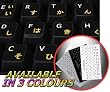 JAPANESE HIRAGANA-ENGLISH NON-TRANSPARENT KEYBOARD STICKER ON BLACK BACKGROUND