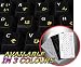 JAPANESE HIRAGANA-ENGLISH NON-TRANSPARENT KEYBOARD STICKER ON BLACK BACKGROUND