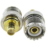 2pcs RF coaxial coax adapter SMA female to UHF female SO-239 SO239