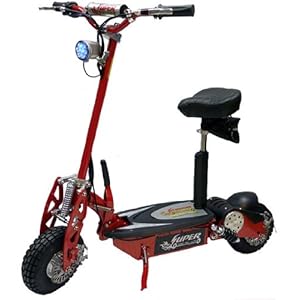 Super Turbo 800watt Elite 36v Electric Scooter "Red" (Now includes Econo/Turbo mode button!)