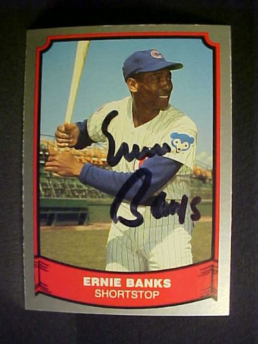 Ernie Banks Chicago Cubs #36 1988 Baseball Legends Signed Baseball Card