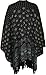 WearAll Women's Plus Size Knitted Tassel Print Poncho Shawl Cape