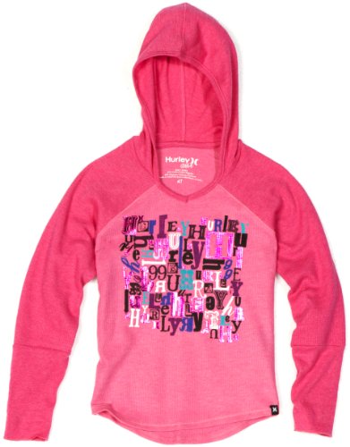 Hurley Girls 2-6x Letter Block Thermal T-Shirt, Pink, 2T