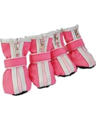 Pet Products: Honeystore Soft PU Leather Waterproof Dog Boots Pink Size L for Small Dogs - Honeystore
