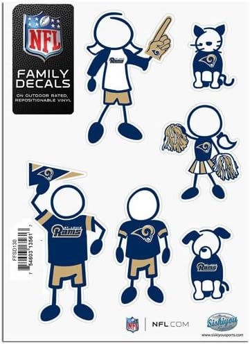 NFL Small Family Car Decal Sheets