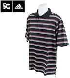 Men's Adidas ClimaLite Triple Bar Stripe Jersey Polo - New Closeout Model