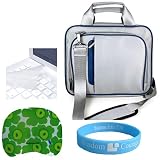 Macbook Pro 13 Inch Silver-Blue Bag for Apple Macbook Pro + Clear Keyboard Skin Cover + Wristband+ Bestpricecenter Mouse Pad