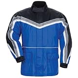 Tour Master Elite Series II Men's Jackets Street Racing Motorcycle Rain Suits - Color: Blue, Size: Small