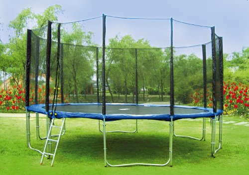 Imagen principal de SixBros. Sport - XXL 4,60m diám. Professional Trampolín de jardín - T460 15FT | escalera | red de seguridad | lluvia cobertura | Modelo 2013