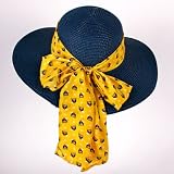 SEWN BRAID OWL PRINT BOW BLUE