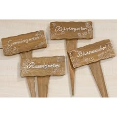 Gartenstecker Schild Kr�utergarten aus Holz