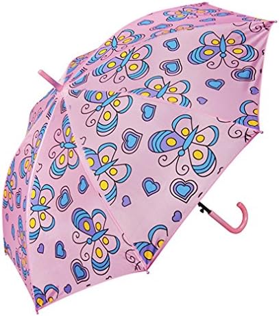 RanyZany Girls Bella Butterfly Umbrella, Pink