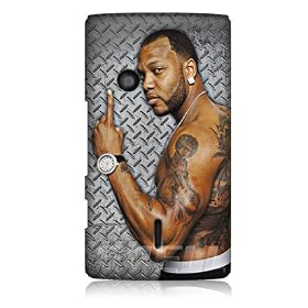 Ecell - FLO RIDA PROTECTIVE HARD PLASTIC BACK CASE COVER FOR SONY ERICSSON XPERIA X8